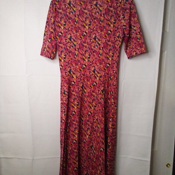Lularoe Maxi Dress Women S Long Length Short Sleeve Pattern Colorful - Picture 10 of 16